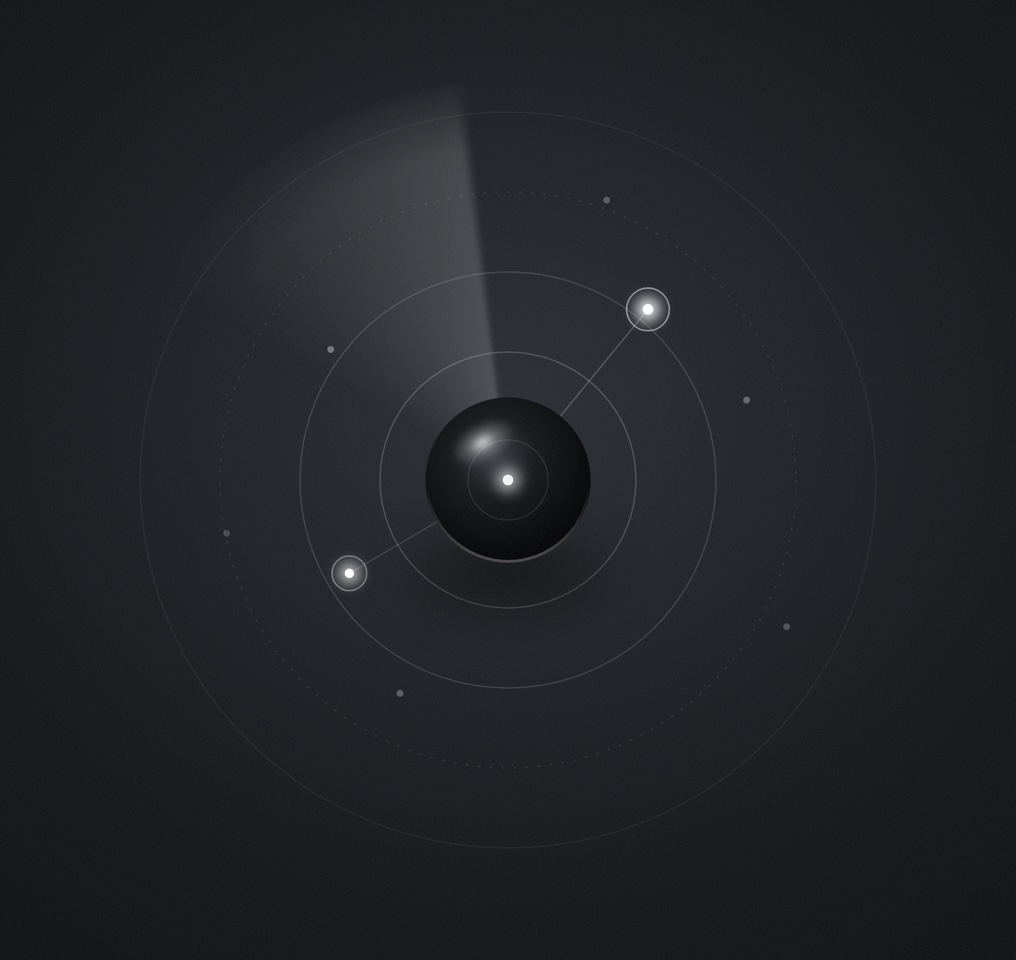 LeadScout illustration: a radar picking out qualified companies